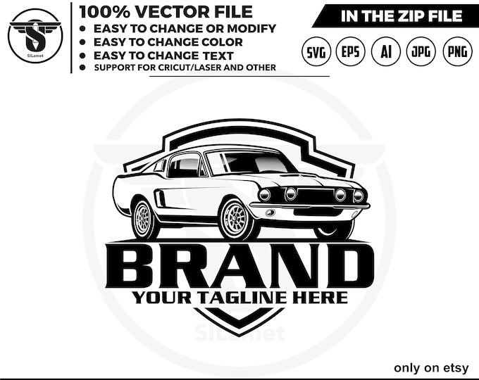 sport car logo, automotive logo, luxury car logo, car logo svg, automotive svg , car logo template, car dealer logo, 1967 gt500