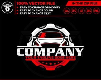 Car Service Logo Template: Auto Repair Graphics (Digital Download)