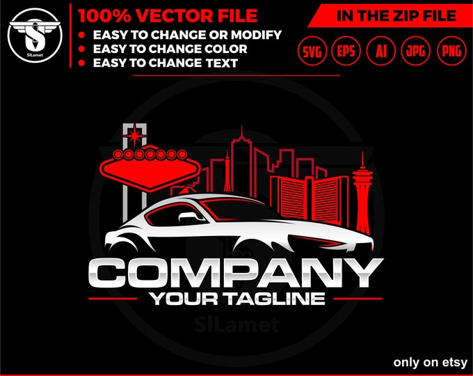 car las vegas logo, car and city logo, garage car logo, luxury car garage svg, super car svg, luxury car svg, lamborghini car svg, car logo