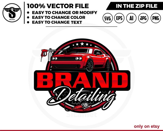 luxury cars auto detailing - sport car detailing logo template - Car Detailing Services logo - car wash logo