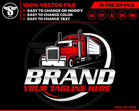 Trucking Company Logo, Moving Truck, Semi Truck, Trucking Brand, Truck Door Logo, Trucker Logo, trucking t-shirt, truck print, trucking svg