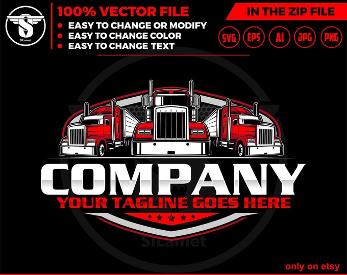 Trucking Company Logo, Moving Truck, Semi Truck, Trucking Brand, Truck Door Logo, Trucker Logo, trucking t-shirt, truck print, trucking svg