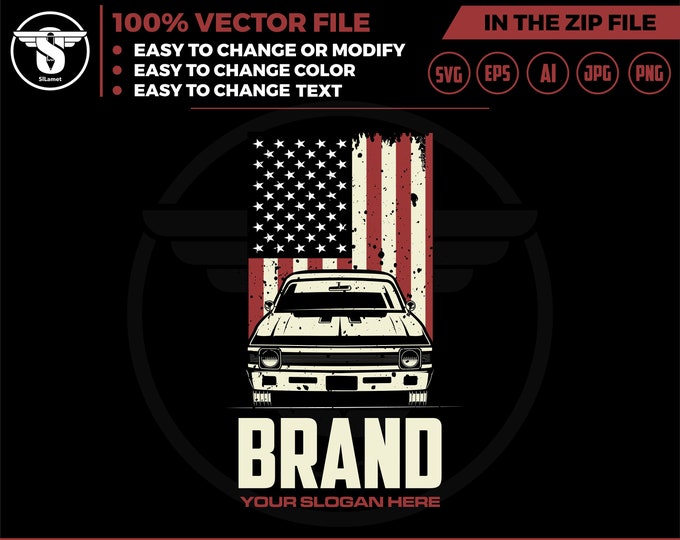 american classic car logo, sport car logo, automotive logo, back car logo, car line art logo, racing car logo, dealer car logo
