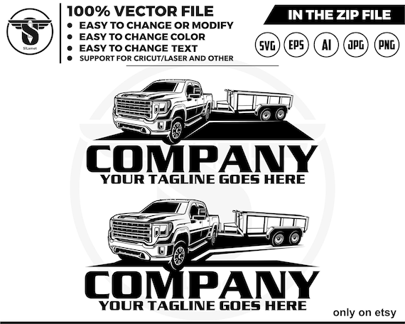 pickup dump trailer , dump trailer logo, pickup svg,trailer logo,trailer towing, Logo pickup, 2023 GMC Sierra 2500HD At4