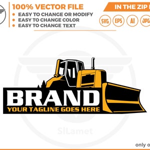 Logo del bulldozer - Logo dell&#39;attrezzatura pesante - Bulldozer svg