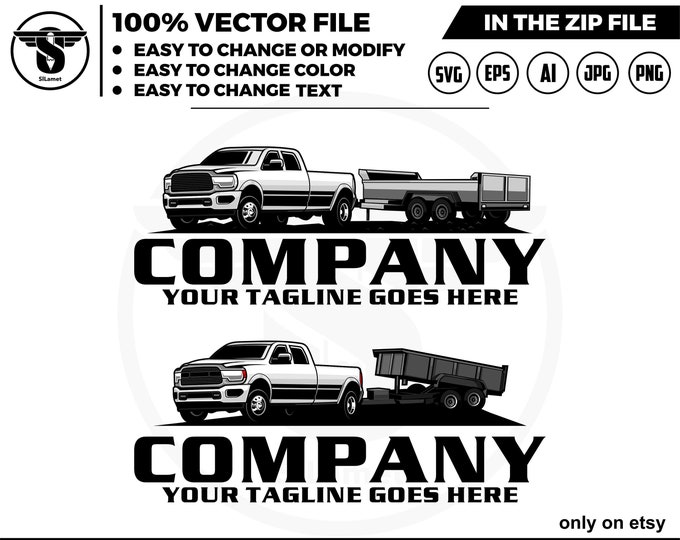 pickup dump trailer , dump trailer logo, pickup svg,trailer logo,trailer towing, logo,towing Company, Logo pickup ford, ford truck