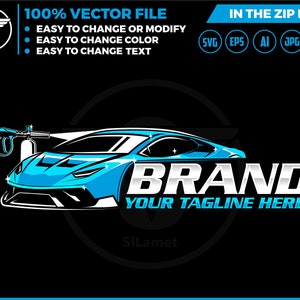 Car wash logo template - car wash logo - car wash svg - cleaning car logo - automotive - auto detailing car logo - Car Detailing Services