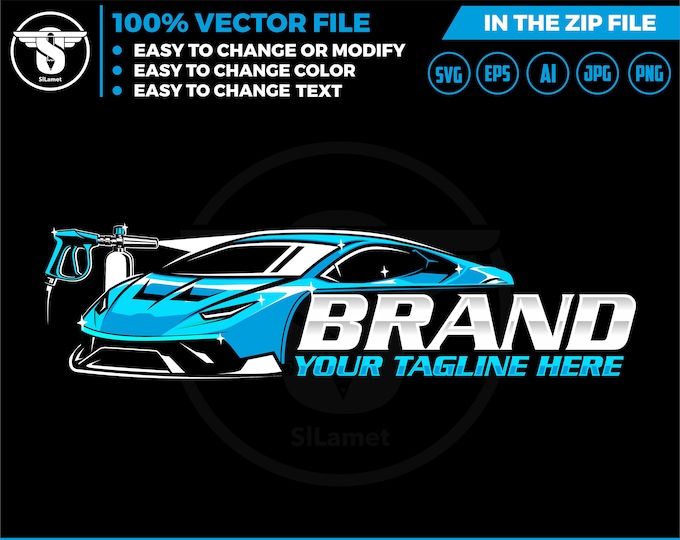 Car wash logo template - car wash logo - car wash svg - cleaning car logo - automotive - auto detailing car logo - Car Detailing Services