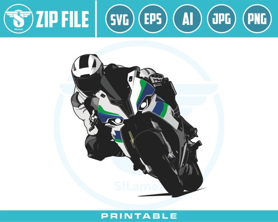 riding motorbike BMW S1000RR SVG, racing motorbike, illustration motorbike vector motorbike, print racing motorbike, t-shirt screen printing
