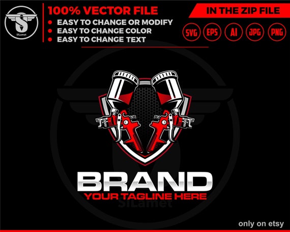 car painting logo, auto paint logo, car paint logo, paint body car logo, auto body paint logo, painting car logo, automotive logo SVG file