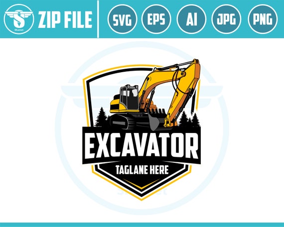 Excavator logo svg, Excavator Clipart, Excavator svg, Excavator png, Heavy Equipment svg, Construction Logo svg, digging logo, digger svg