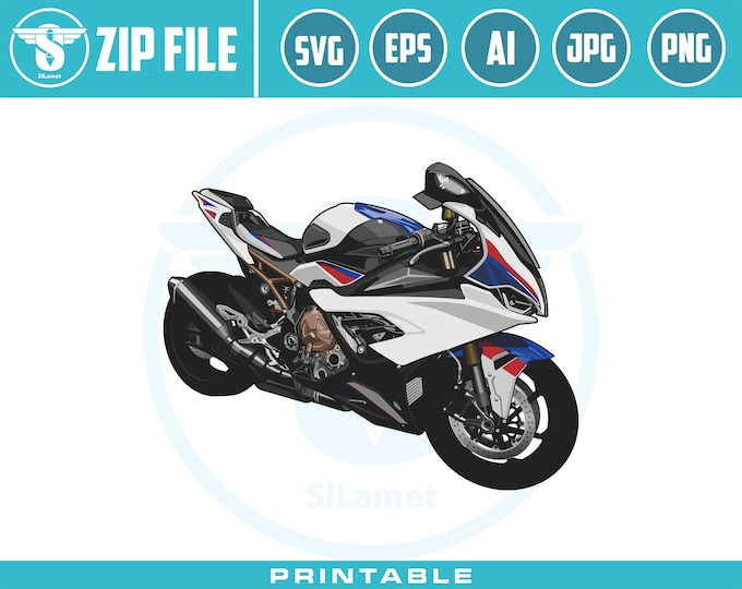 bmw s1000rr SVG sport bike svg, racing motorbike, illustration motorbike, vector motorbike, print racing motorbike, t-shirt screen printing