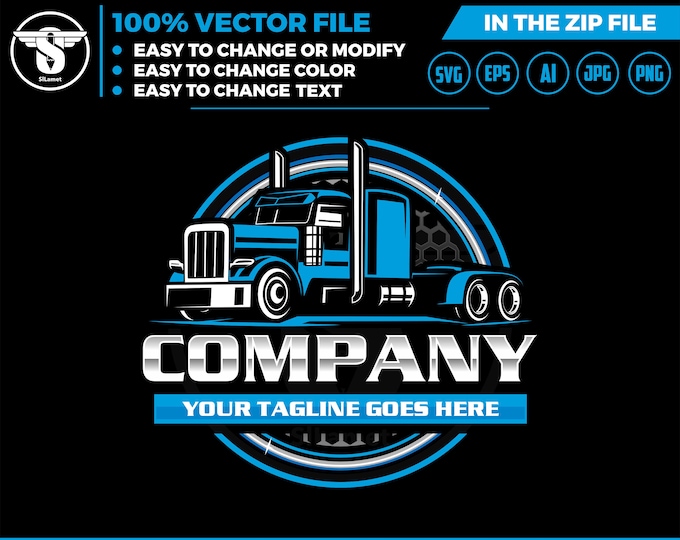 trucking svg, Trucking Company Logo, Moving Truck, Semi Truck, Trucking Brand, Truck Door Logo, Trucker Logo, head trucking logo, semi truck