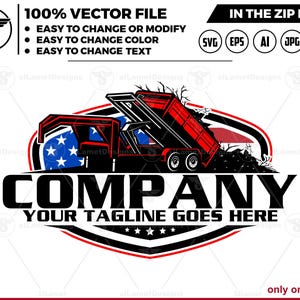 america dump roll off trailer logo - dump trailer logo, gooseneck dump trailer logo , USA Dumpster Logo , dump rental logo