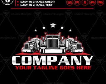 Trucking Company Logo SVG: Semi Truck Brand Design