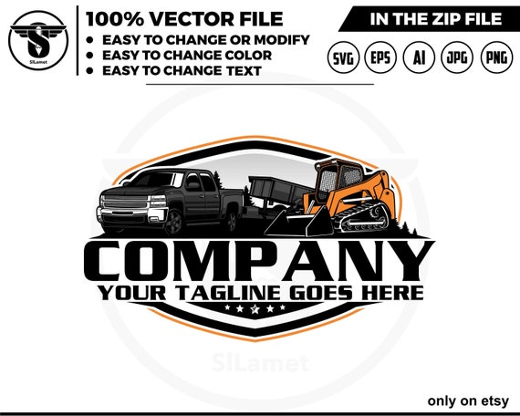 pickup truck dump trailer and Skid steer loader logo, skid steer tracker logo, skid steer svg, 2009 Chevrolet Silverado 2500 HD