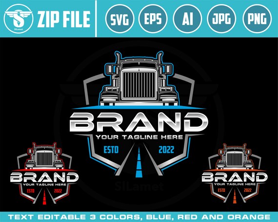 trucking svg, Trucking Company Logo, Moving Truck, Semi Truck, Trucking Brand, Truck Door Logo, Trucker Logo, trucking and road logo svg