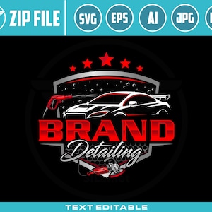 auto detailing car logo template - Car Detailing Services logo - car wash logo template