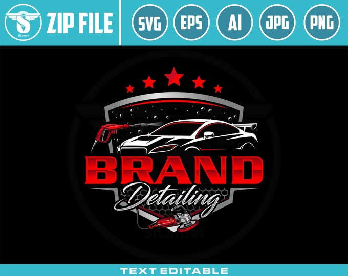 auto detailing car logo template - Car Detailing Services logo - car wash logo template