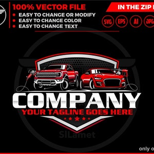 caminhonete e lavagem de carros esportivos - modelo de logotipo de caminhonete para lavagem de carros - logotipo de lavagem de carros - logotipo de carro de limpeza - automotivo - logotipo detalhado