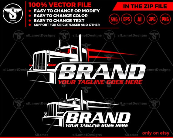 trucking svg, Trucking Company Logo, Moving Truck, Semi Truck, Trucking Brand, Truck Door Logo, Trucker Logo, trucking and road logo svg