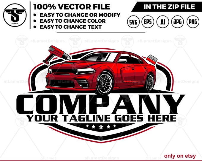 Car Wrap Logo - Vehicle Wrap Logo - Auto Wrap Business Design - Custom Vinyl Wrap logo- Car Styling Service logo