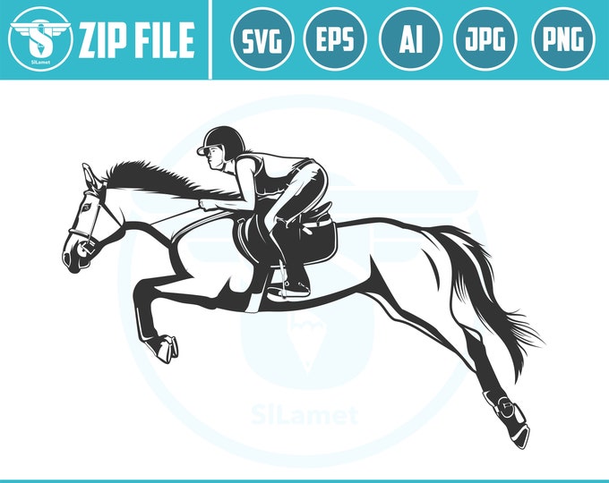 horseman svg, jumping horse svg, Horse svg, Rustic svg, summer svg, Animal Silhouette, joki SVG, shirt svg, Cut File Cricut, Silhouette