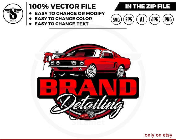luxury cars auto detailing - sport car detailing logo template - Car Detailing Services logo - car wash logo