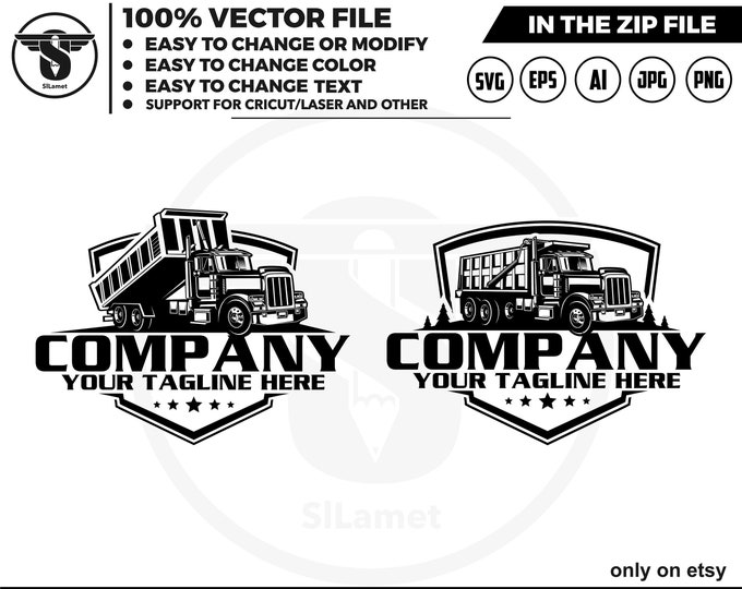 Dump Truck Logo: American Trucking SVG, Cricut Vinyl (Digital Download)