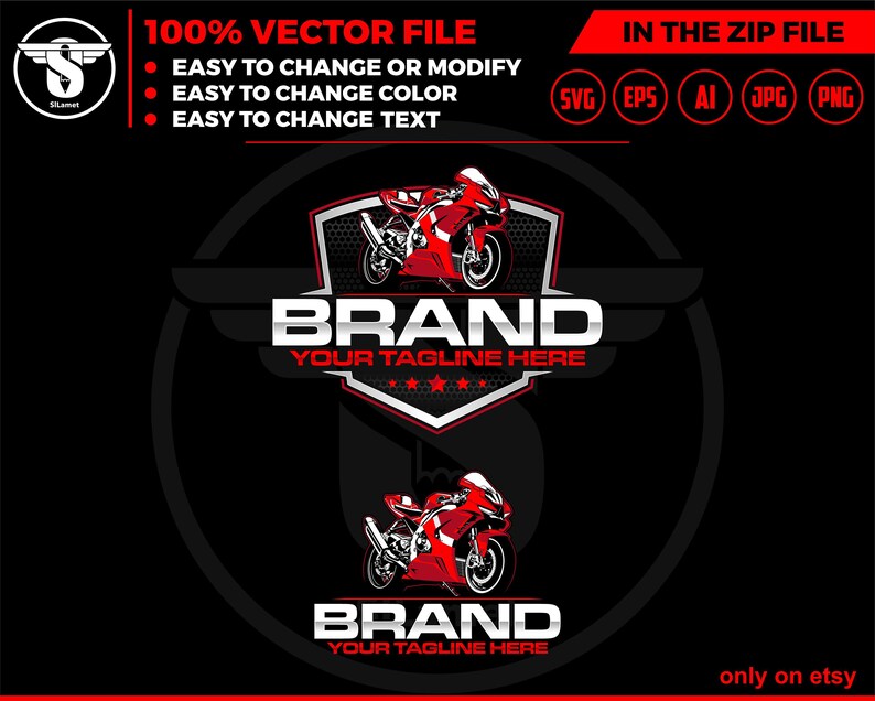 Motorcycle Racing Logo SVG: Motorbike Vector Graphics (digital Download ...
