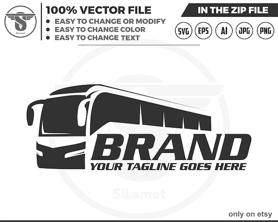 bus logo - transportation logo - bus city logo - interregional buses - buses logo