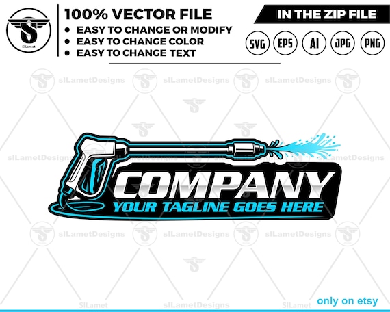 Pressure Washing logo - Pressure Wash logo - Wash House logo - house washing logo - wash logo - clean logo