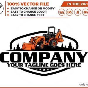 Kubota logo, Backhoe, Excavator , Skidsteer ,Farm Equipment, Tractor