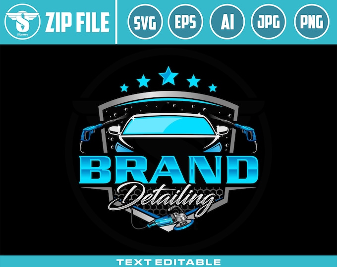 auto detailing car logo template - Car Detailing Services logo - car wash logo template