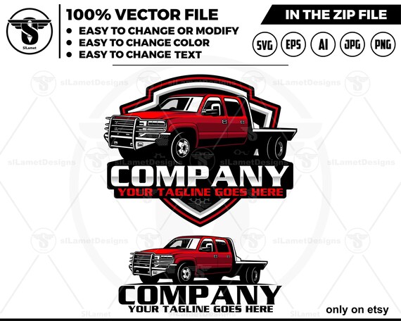 GMC truck logo - pickup truck logo template -  GMC pickup logo - GMC Sierra 3500 cab chassis