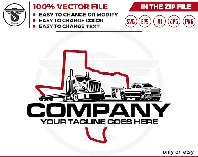 truck trailer and pickup trailer TEXAS map logo svg, Trucking Company Logo, Moving Truck,