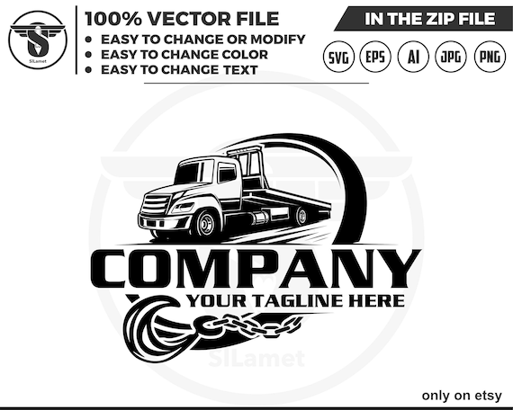 flatbed towing silhouette logo, towing truck logo, towing logo template, tow truck 18 wheeler, tow truck logo, towing service logo, tow car