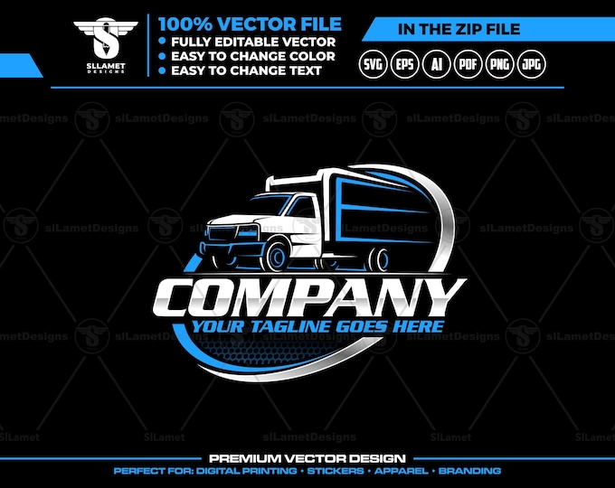 box truck logo : delevery truck Vector, Truck delevery svg