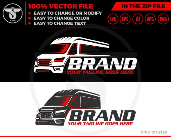 delivery van logo - van car logo - Delivery logo - shipping logo - Cargo Delivery- Delivery Van Truck Svg