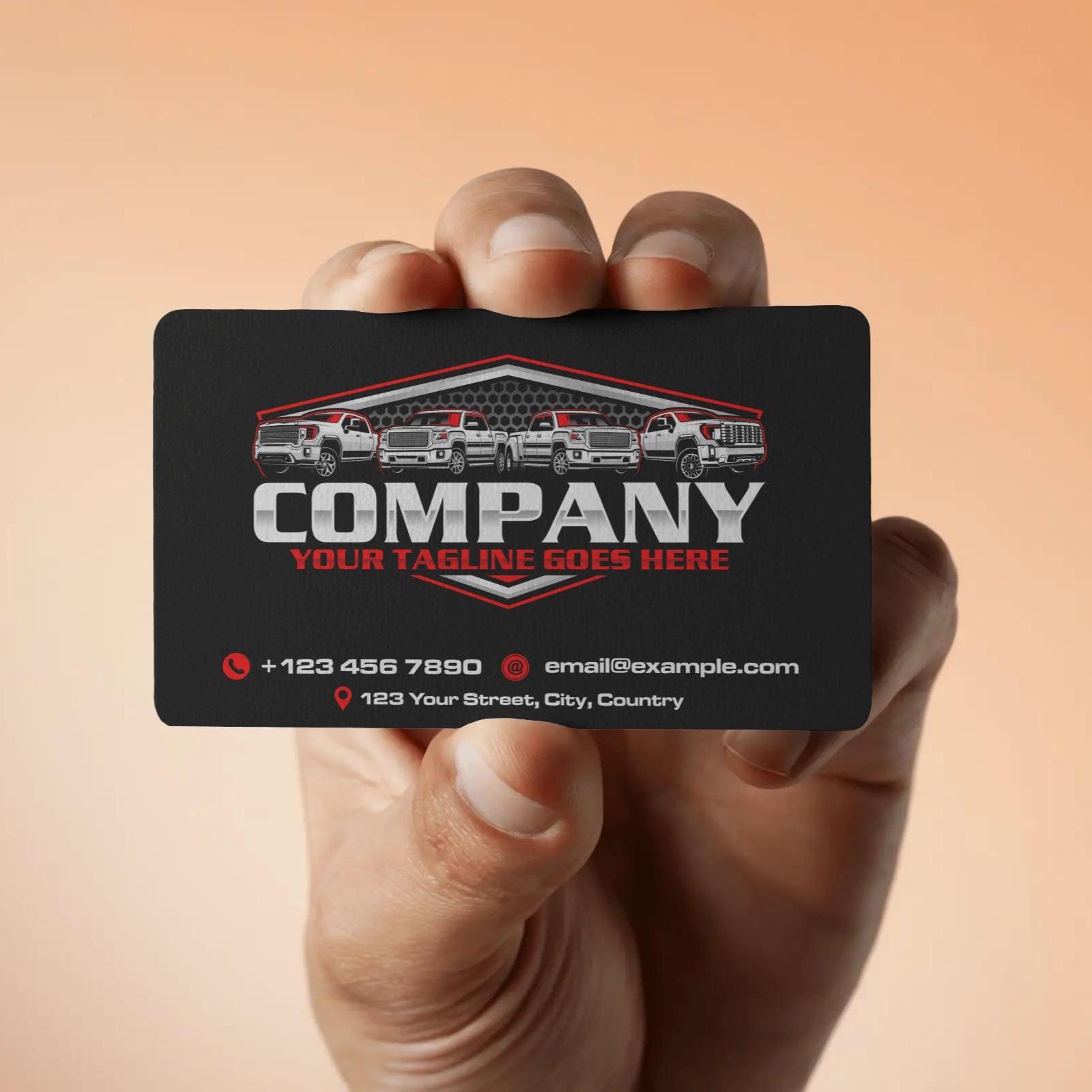 Fleet Pickup Truck SVG Design: Fully Editable Vector EPS, Rental Service Logo