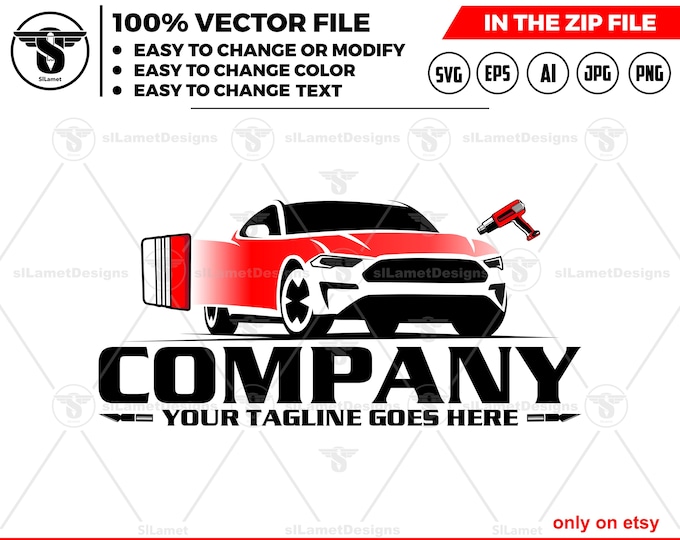 Wrap tools Logo - Vehicle Wrap Logo - Auto Wrap Business Design - Custom Vinyl Wrap logo- Car Styling Service logo