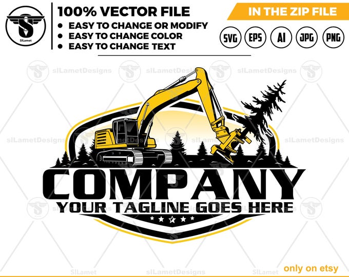 Excavator mounted felling heads - Excavator Forestry logo - Excavator Automatic CuttingTree, excavator  tree felling attachment, Excavator