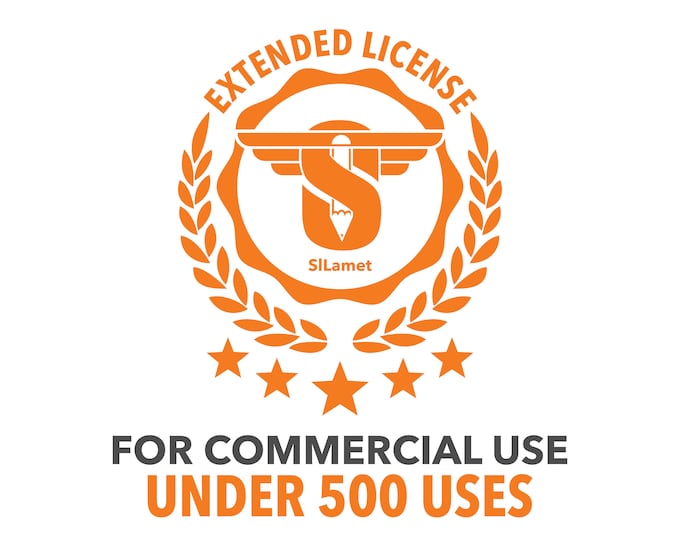 BASIC COMMERCIAL LICENSE For One Digital Product Design For One Person Up To 500 Uses! sILametDesigns. Artwork Clipart Graphic Licensing!