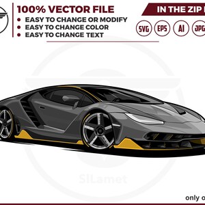 Luxury Car Vector Bundle – Sport Car (svg, Eps, Png, Jpg, Ai) (digital ...