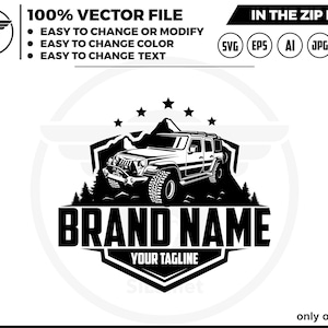 Off Road Car Logo Vector: Adventure Vehicle Graphics (Digital Download)