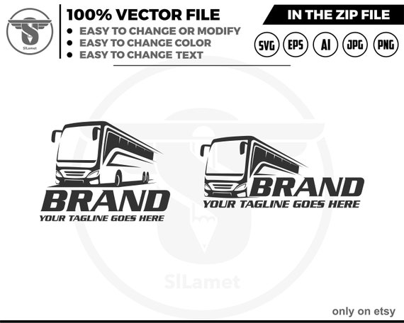 bus logo - transportation logo - bus city logo - interregional buses - buses logo