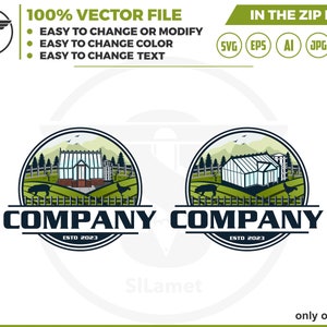 greenhouses and farm logo, farm logo, agriculture logo, plantations logo, breeders logo, greenhouses logo