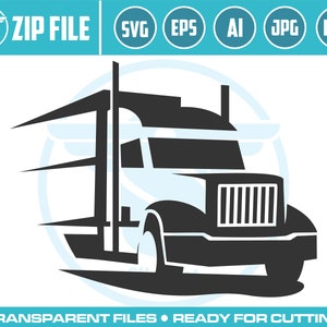 Semi Truck SVG: 18 Wheeler Vector Cut File (Digital Download)