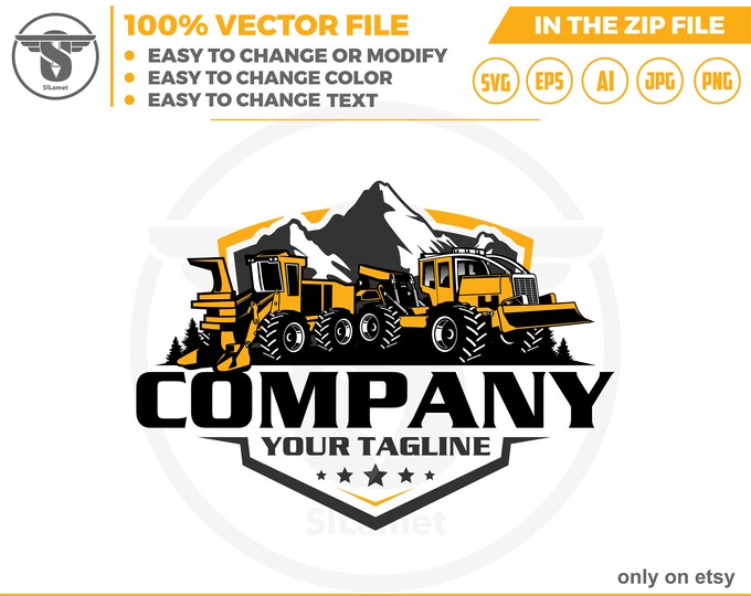 logging equipment logo - heavy logging equipment logo - Logging Machines logo