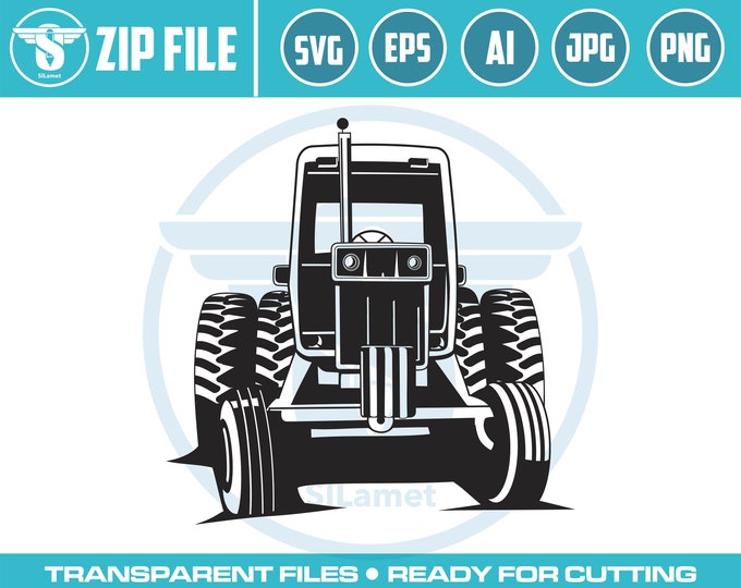 Farm Tractor Svg, Tractor Svg, Tractor Cut Files, Tractor Files for Cricut, Tractor Clipart, Tractor Png, Tractor Dxf, Tractor Eps